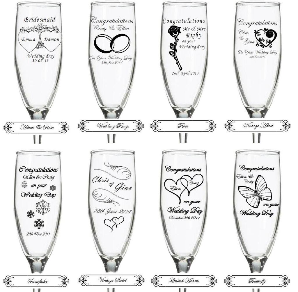 00 These elegant glasses come complete with a chosen design and personalised