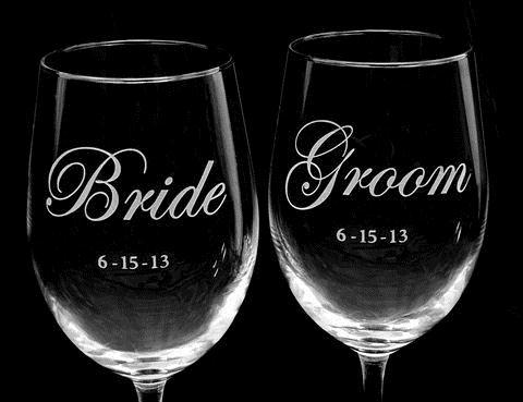 Ref: Bride & Groom Wedding Gift Ref: Glass & Rosé Wine in Presentation Box.