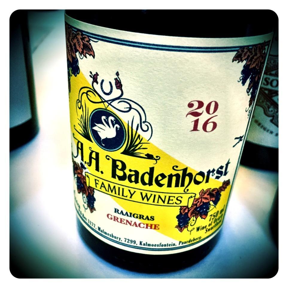 AA Badenhorst Raaigras Grenache 2016 Really an awesome red wine 1649 vines planted in 1952 Wild yeast