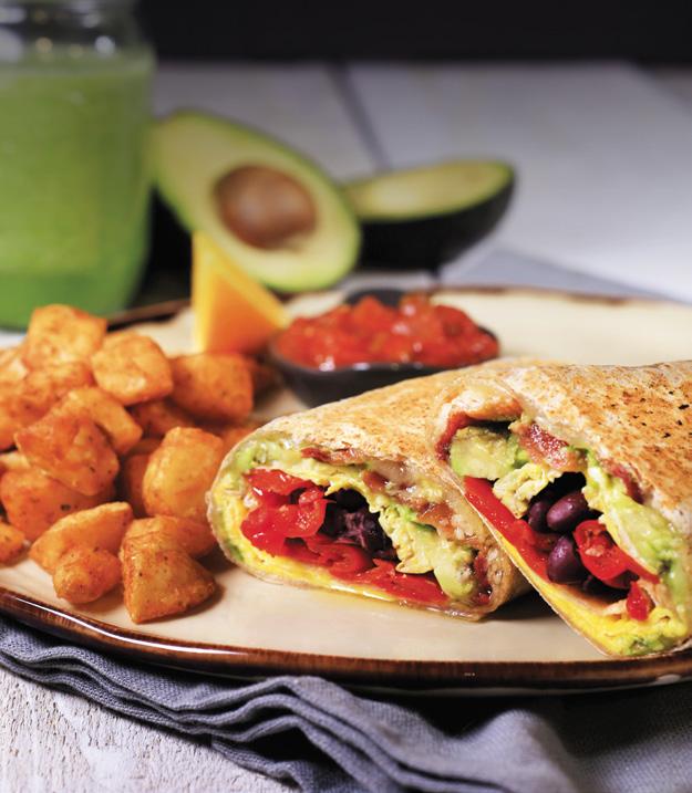 BREAKFAST BURRITO BREAKFAST QUESADILLA For For illustration purposes purposes only only BREAKFAST SANDWICHES POTATO PANCAKES Replace your home fries with our potato pancakes FRESH FRUIT Replace your