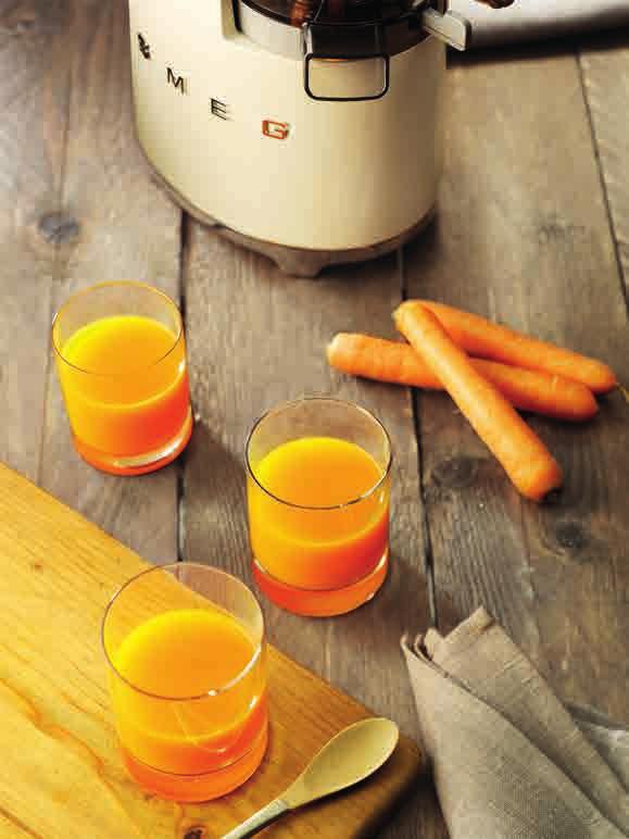 CARROT JUICE Carrots contain a high quantity of vitamin A and