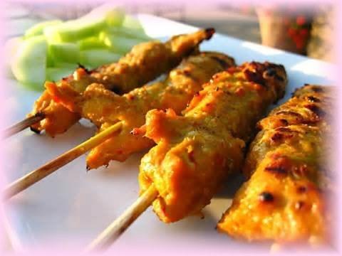 Appetizer 01 - Chicken Satay.. 6.95 Grilled chicken stick, served with cucumber, vinaigrette and peanut sauce for dipping 02 - Spring Roll.... 4.