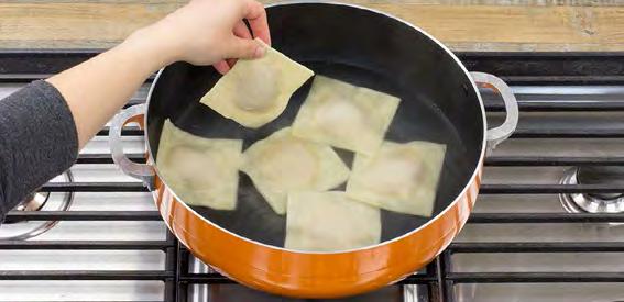 Add ravioli one at a time to prevent them from sticking together.