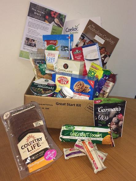 joining. Kits contain a vast array of resources to help the newly diagnosed. Packed with a range of sample gluten free products.