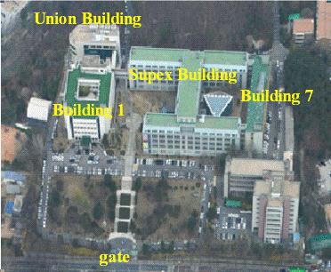 KIAS Facility <Building 1> 1F: Conference site 3F: Discussion room 4F: Library <Union Building> 2F: Cafeteria You can buy tickets for the cafeteria during the lunch time here.