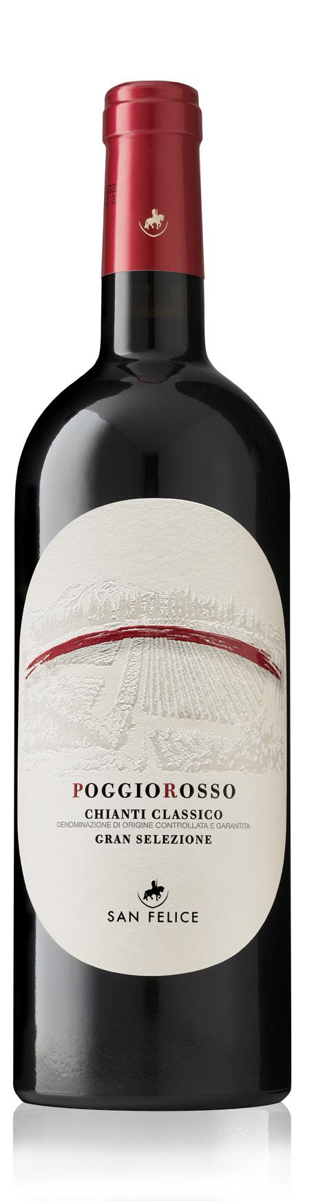 SAN FELICE RED WINES BACK TO MENU Poggio Rosso Chianti Classico Gran Selezione 2013 glass 14 bottle 68 Sangiovese 100% Intense ruby red.