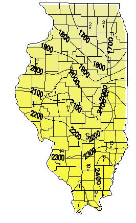 Degree-day Accumulations Degree-day accumulations listed below for weather stations in the Illinois State Water Survey WARM data base have been summarized using the Degree-Day Calculator on the