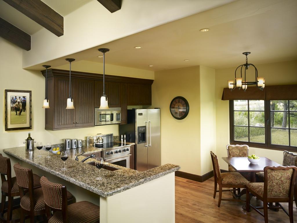 Each cottage also features a kitchen with nook area and a