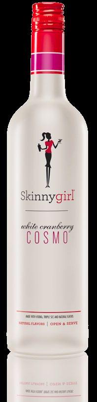 White Cranberry Cosmo The first vodka offering from Skinnygirl Cocktails, Skinnygirl White Cranberry Cosmo is a low-calorie, elegant twist on a classic cocktail Skinnygirl White Cranberry Cosmo