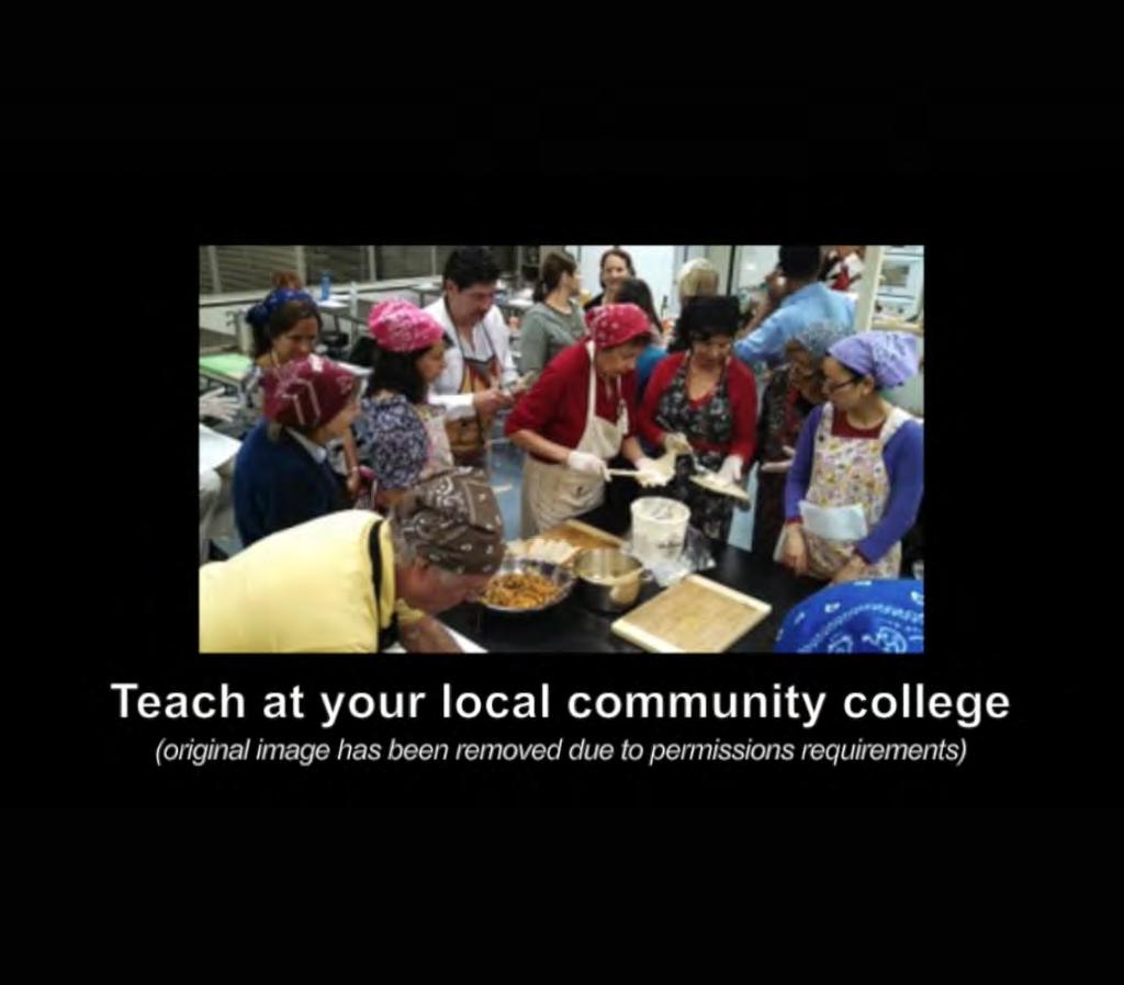 Teach at your local community college