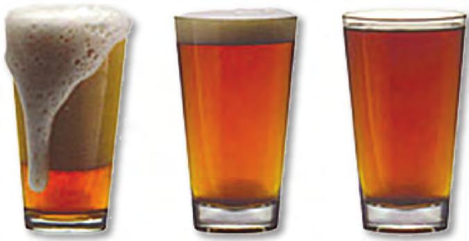 If beer is poured too slowly or too quickly, adjust pressure as required to see if the problem is corrected.
