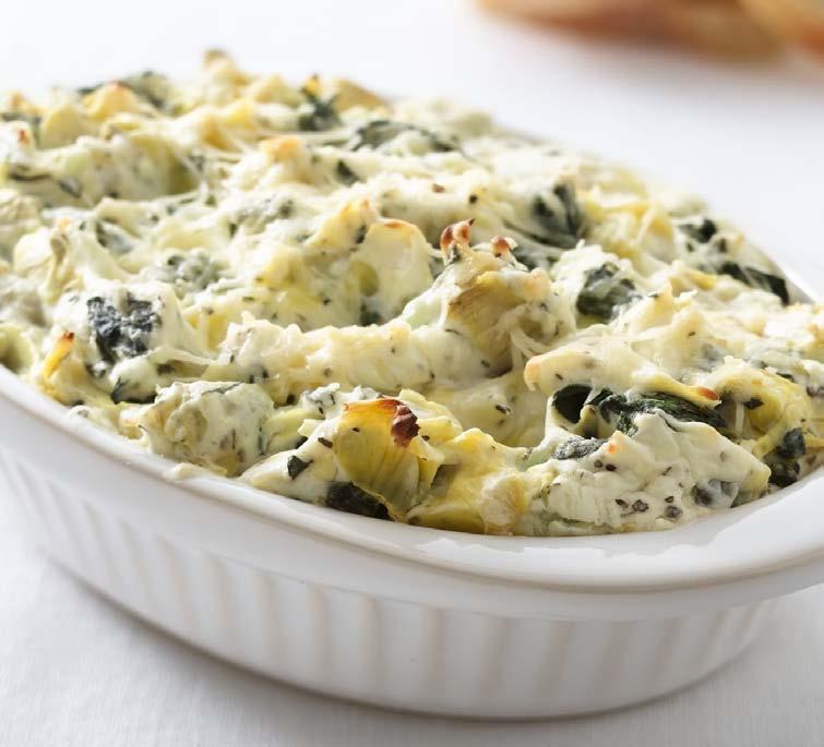 healthified spinach dip with artichokes Prep Time: 5 minutes Total Time: 5 minutes Makes: 0 servings Heat oven to 50 F.