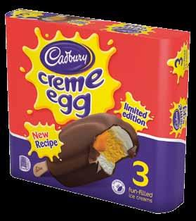 TAKEHOME ICE CREAM MARCH OFFERS Buy this 5186 3 Crème Egg Ice Cream Sticks 8 x 3 10.93* RSP 2.