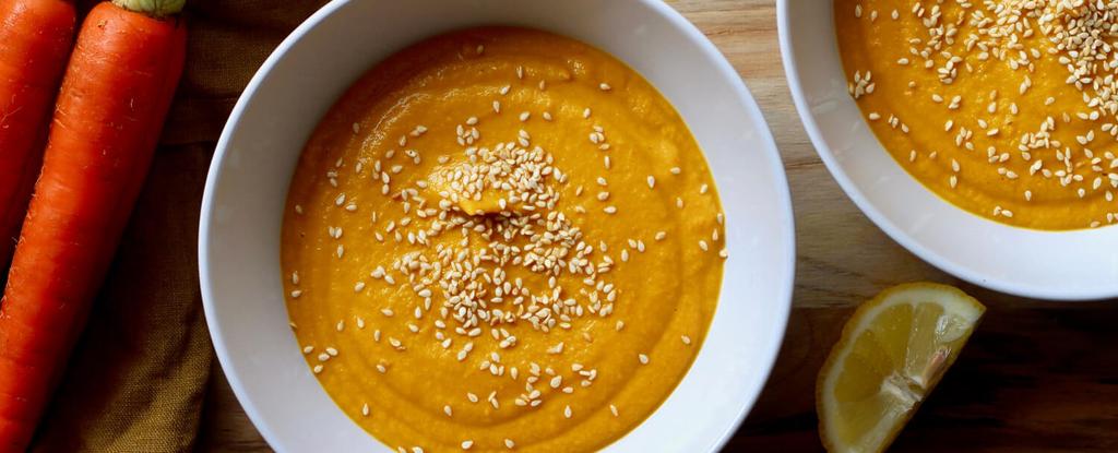 Roasted Carrot White Bean & Tahini Soup 11 ingredients 1 hour 8 servings 4. 5. Preheat your oven to 375F and line a baking sheet with parchment paper.