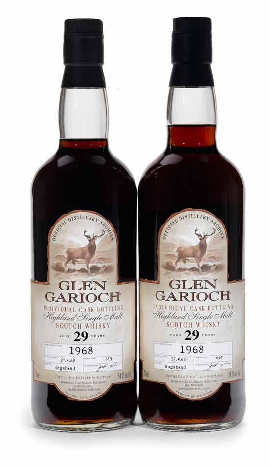 85 Glenmorangie (1) OWC, Claret Wood Finish Level: base neck 750ml 43% 86 Auchentoshan 1965-31 years old (1) OWC, distilled 1.11.65, cask no. 2496 Level: very top shoulder 750 55.