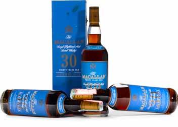 121 Macallan 30 years old (1) D.B. Blue Label. Matured only in sherry wood. Level: Into neck. 700ml. 43% $2,200-2,800 122 Macallan Fine Oak 30 years old (1) D.B. 40%.