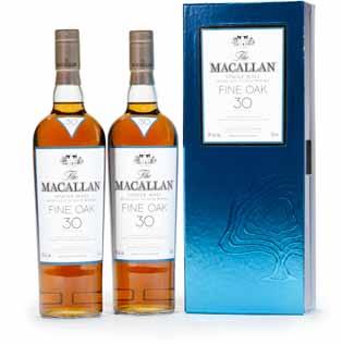 120 572 121 124 Macallan 25 years old (1) D.B. Exclusively matured in selected sherry oak casks from Jerez, Spain. Level: Base of neck.