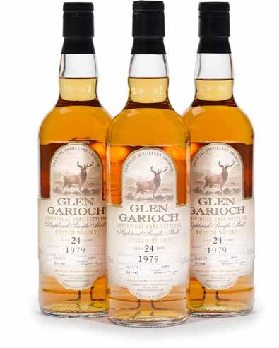 $450-550 690 691 Glen Garioch 1979-24 years old (3) OC. Distilled 16-11-79. Cask #6489. Park Avenue Liquors exclusive bottling. Level: Into neck. 750ml. 52.1%.