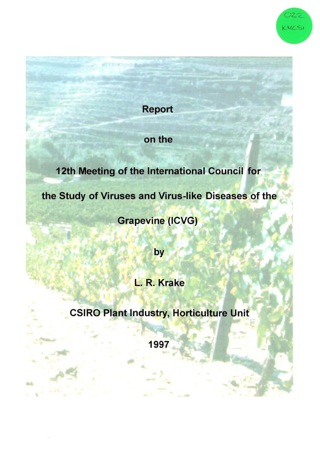 Report on the 12th Meeting of the International Council for the