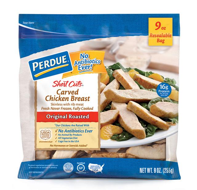 turkey the list goes on. PERDUE SHORT CUTS CARVED CHICKEN BREAST Fresh, roasted, carved chicken breast that s perfectly seasoned with all natural ingredients.