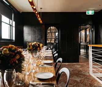 BAR AV N/A 36 PRIVATE DINING ROOM With an incredible view overlooking the laneway below, the Bistro Balcony is the ideal space for an intimate lunch or dinner party.