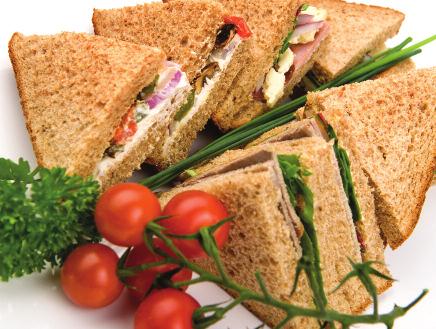 Light & Healthy Choices Boxwood Cold Sandwiches Served On White, Brown Or Granary Bread. Prefer A Bap, Baguette or Crusty Add 40p Ham & Tomato, Cheese & Onion, Pickle or Tomato, Egg Mayo, 2.