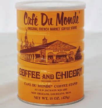 Our delicious coffee is blended with chicory and served café au lait half coffee and half milk.