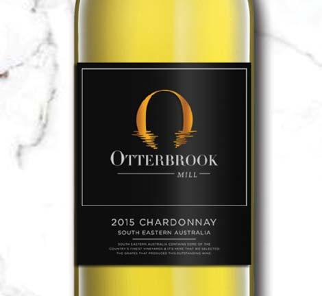 AW002 Otterbrook Mill CHARDONNAY (Alc.13.5%) South Eastern Australia, 2015 REGION: South Eastern Australia COLOUR: Light pale straw with green hues.