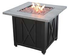 30 in x 30 in x 24 in TABLE INSERT 36 in LP Gas Outdoor Fire Table with Aluminum Mantel GAD15401SP 50,000 BTU