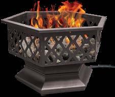 Finish Aluminum Slat Table Insert Safety Gas Shutoff Black Fire Glass Included Includes PVC Cover with Elastic Bottom