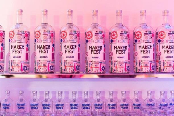 This limited edition features four million bottles globally ABSOLUT Makerfest Movement Challenge A party and
