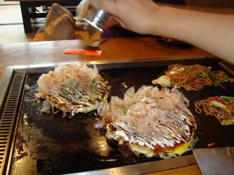 The sauce contains grated daikon radish which is said to cut through the oiliness of the deep fried food.