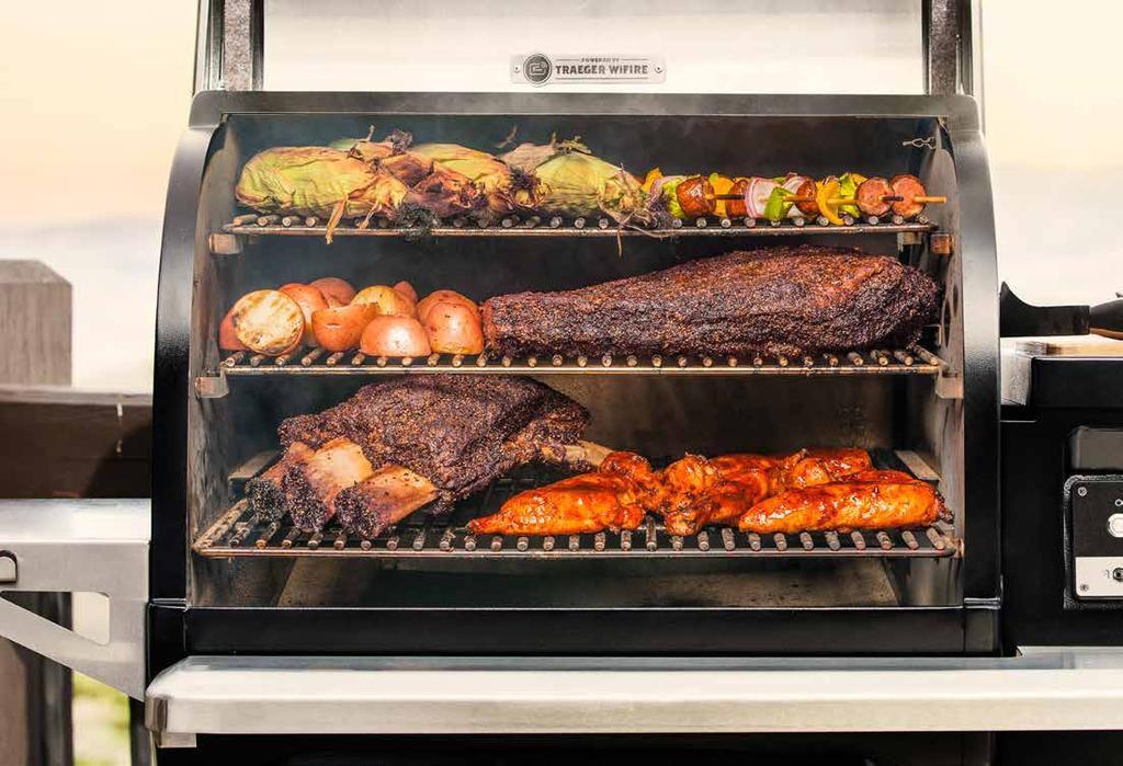 The Flexible Grate structure of the Timberline allows me to create the space that I need to ensure all my meats are cooked to