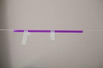 Balloon Rocket Balloon Straw Tape Clothespin String Scissors Cut a long piece of string that reaches from one wall to another Tape one end of the