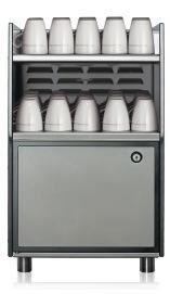 of lockable refrigeration unit (5 l) with two heatable cup racks (80 cups)