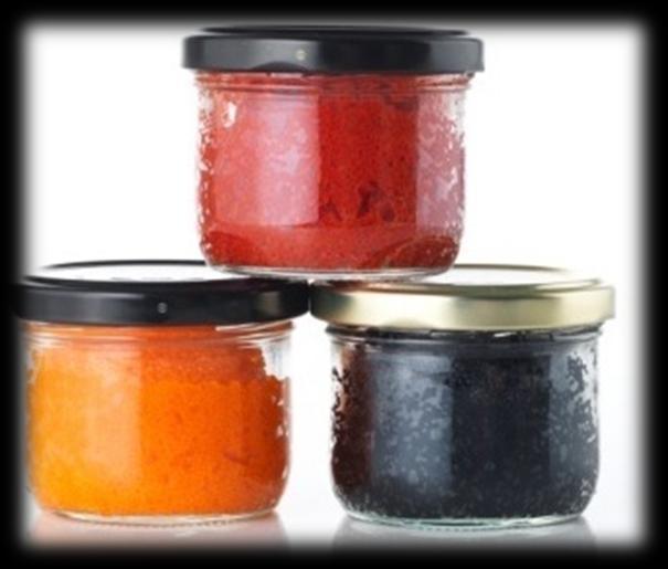 and 900g Pasteurized Chilled Caviar of Herring Roe (Clupea harengus) Colour: Jar.