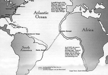 Middle Passage Refers to the journey to the Americas