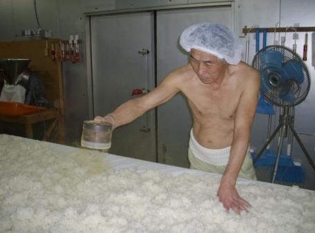 Fig. 7.3 Preparation of koji in sake production process.
