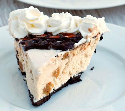 Turtle ICE CREAM PIE INGREDIENTS: 1 ¾ quarts butter pecan ice cream 1 cup pecans 1 tablespoon butter ¼ teaspoon kosher salt ¾ cup hot fudge ice cream topping ¾ cup caramel sauce Redi-Whip topping,