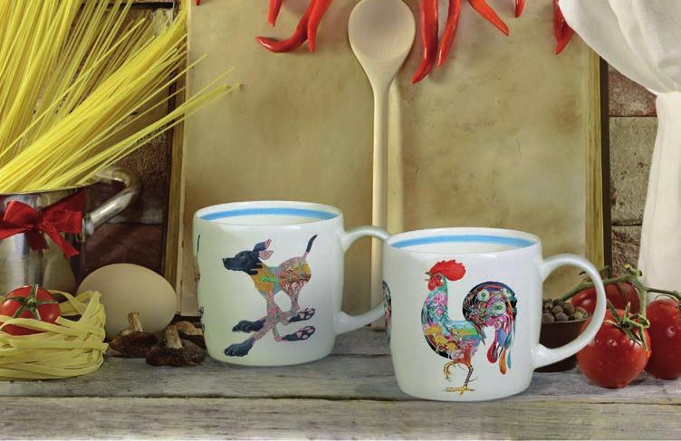Each highly detailed watercolour image is repeated around the mug Shape: York Size: 10fl.