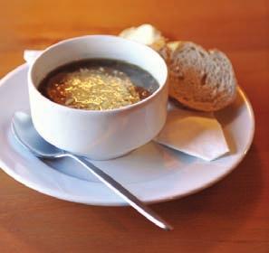 Home made onion soup 3.95 Served with croûtons, gruyère cheese & bread. Bread roll with butter 80p Delicious savoury Galettes served with a healthy mixed salad drizzled in our homemade Vinaigrette.