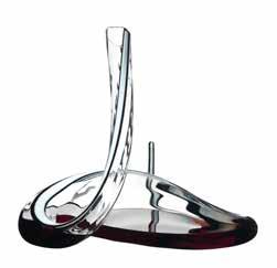 Standing at an impressive 44cm tall, the decanter is adorned from base to mouth with stripes of