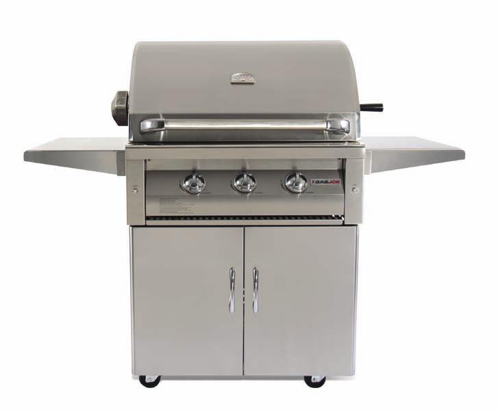 30 FEATURES & SPECIFICATIONS Includes: Grill Head & Cart Grill Head and Cart Ship Separately. Cart Comes Fully Assembled. Grill Head Available Separately for Built-in Outdoor Kitchens.