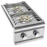 99 SIZSB2-LP/ SIZSB2-NG Sizzler Double Side Burner Brass Ring Burners Removable Stainless Steel Lid 12,000 BTU Burner Cooking Surface: 205 sq. in.