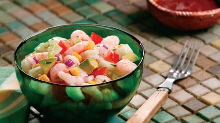 Ceviche This light dish is great for lunch or to start off a meal. Melon Cooler For a slushy cooler, simply blend ice with melon and water. Makes 4 servings. ¾ cup per serving.