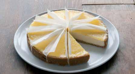 DESSERTS US22 Lemon Cheesecake (pre-portioned) Lemon filling of soft cheese, eggs and dairy cream,