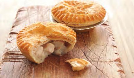 HOT SAVOURY PASTRY 4080 Chicken & Mushroom Pie Succulent chicken breast and sliced mushrooms in a