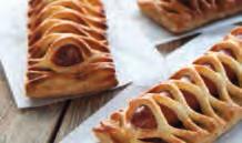 HOT SAVOURY PASTRY 4048 Hot Dog Lattice A classic hot dog with mustard sauce wrapped in a