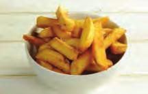 coloured orange fleshed sweet potato fries, thinly cut