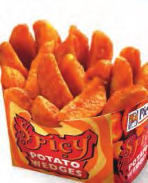 POTATO PRODUCTS 3340 Hot & Spicy Wedges Chunky hot and spicy potato wedges with a